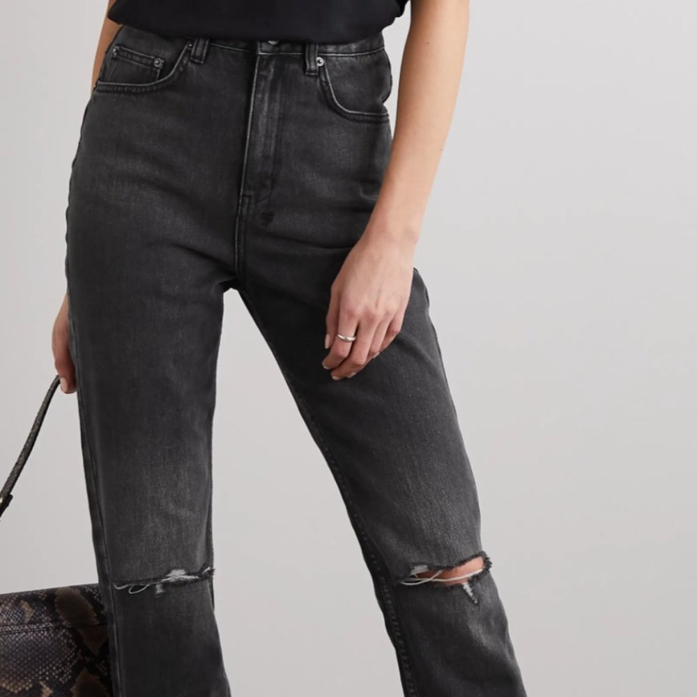 KSUBI Chlo Wasted distress high-rise straight jean